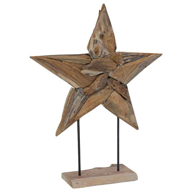 Vidaxl kerstster bruin 59,5 x 18 x 74 cm massief teakhout