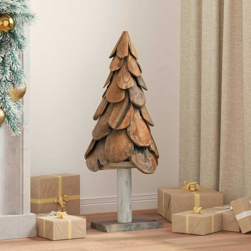 Load image into Gallery viewer, Vidaxl kerstboom met standaard bruin 91 cm massief teakhout
