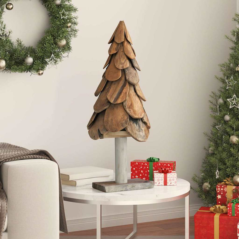 Load image into Gallery viewer, Vidaxl kerstboom met standaard bruin 91 cm massief teakhout
