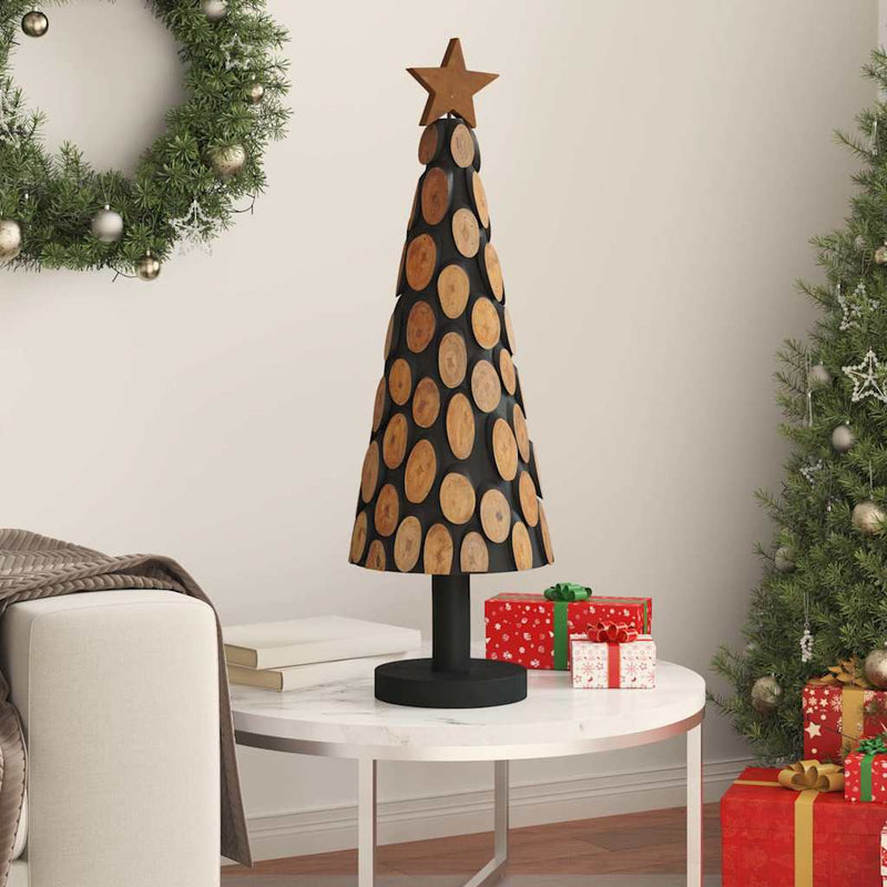 Load image into Gallery viewer, Vidaxl kerstboom met standaard bruin 90 cm massief teakhout

