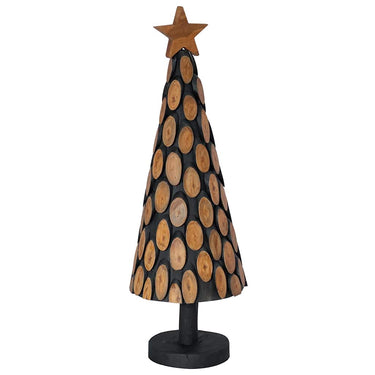 Vidaxl kerstboom met standaard bruin 90 cm massief teakhout