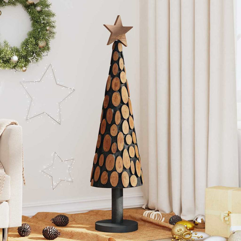 Load image into Gallery viewer, Vidaxl kerstboom met standaard bruin 120 cm massief teakhout

