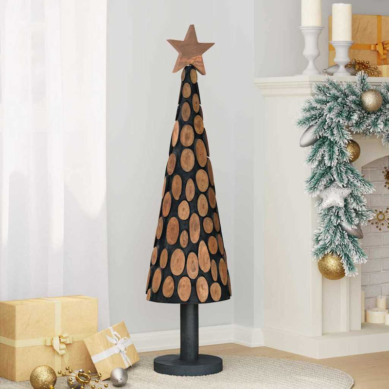 Load image into Gallery viewer, Vidaxl kerstboom met standaard bruin 120 cm massief teakhout
