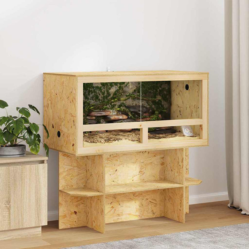 Load image into Gallery viewer, Vidaxl terrarium bruin 100 x 50 x 100 cm osb
