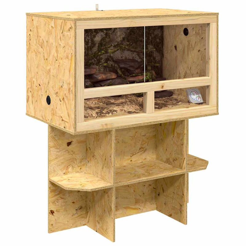 Load image into Gallery viewer, Vidaxl terrarium bruin 80 x 50 x 100 cm osb

