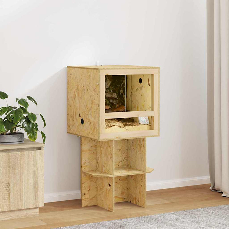 Load image into Gallery viewer, Vidaxl terrarium bruin 50 x 50 x 100 cm osb
