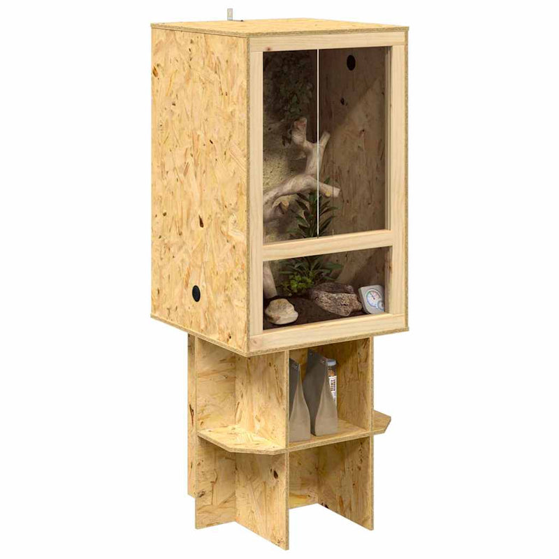 Load image into Gallery viewer, Vidaxl terrarium bruin 50 x 50 x 130 cm osb
