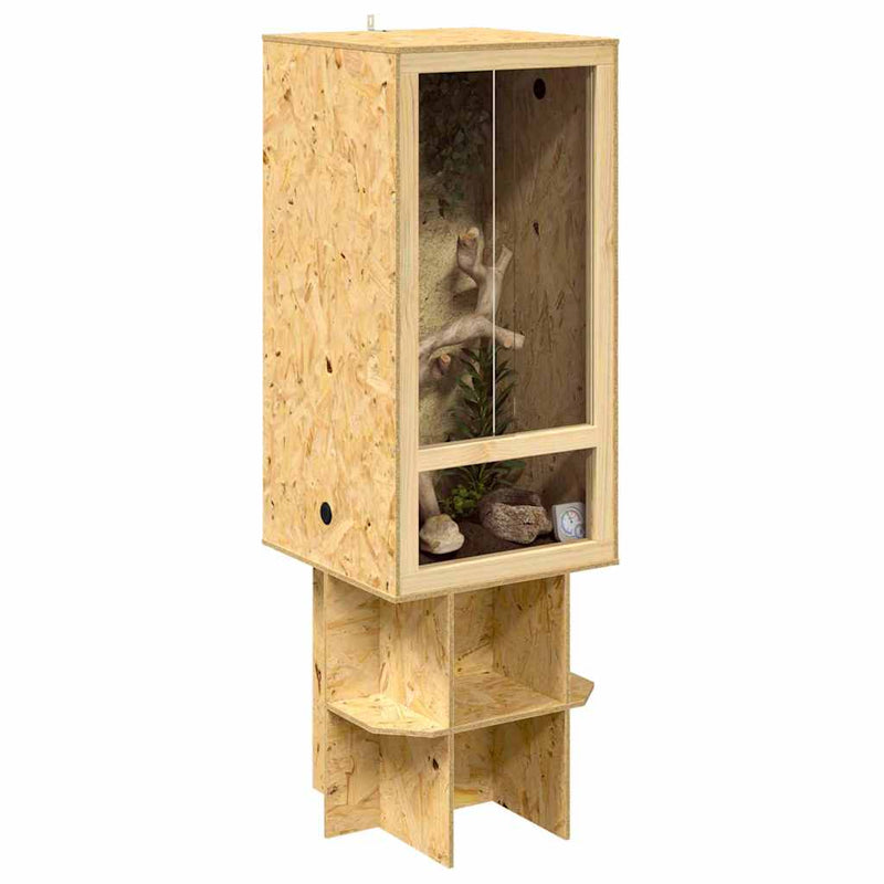 Load image into Gallery viewer, Vidaxl terrarium bruin 50 x 50 x 130 cm osb
