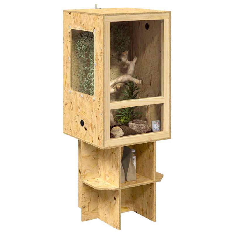 Load image into Gallery viewer, Vidaxl terrarium bruin 50 x 50 x 130 cm osb
