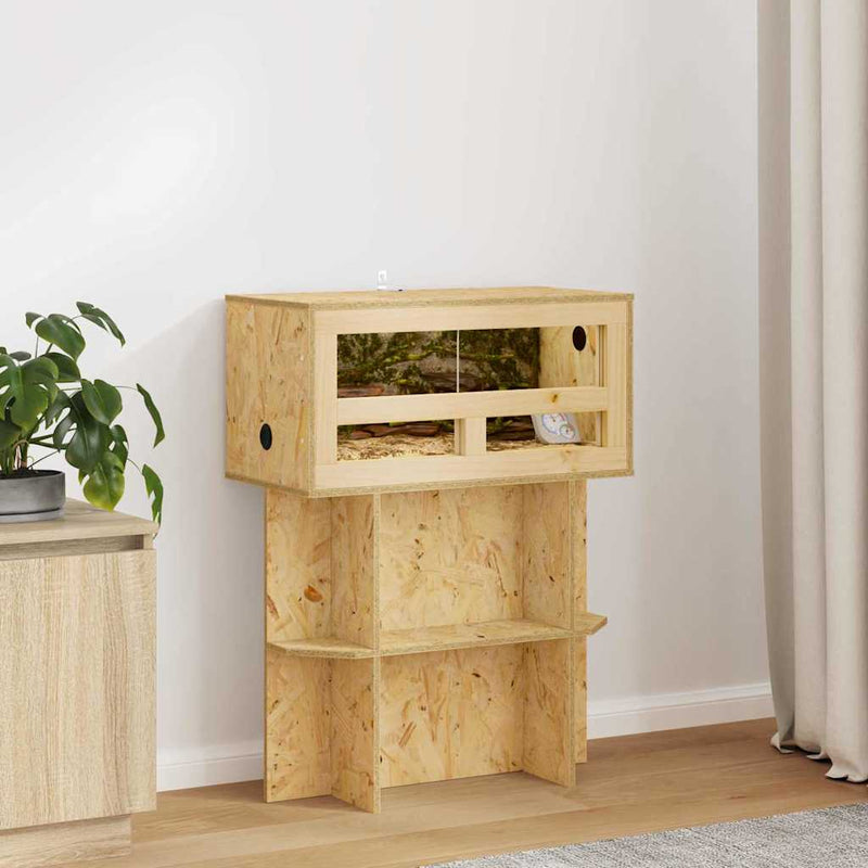 Load image into Gallery viewer, Vidaxl terrarium bruin 60 x 30 x 80 cm osb

