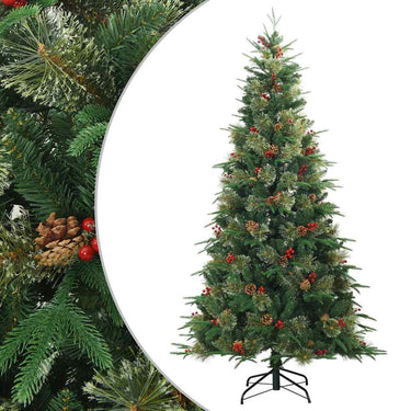 Vidaxl kunstmatige inklapbare kerstboom groen 180 cm pvc, pe en staal
