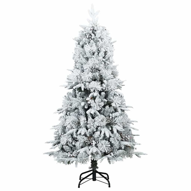 Load image into Gallery viewer, Vidaxl kunst kerstboom met geveerde takken, sneeuw bedekt wit 150 cm
