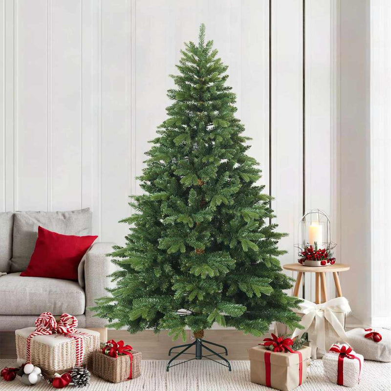 Load image into Gallery viewer, Vidaxl kunstmatige inklapbare kerstboom groen 210 cm pvc, pe en staal
