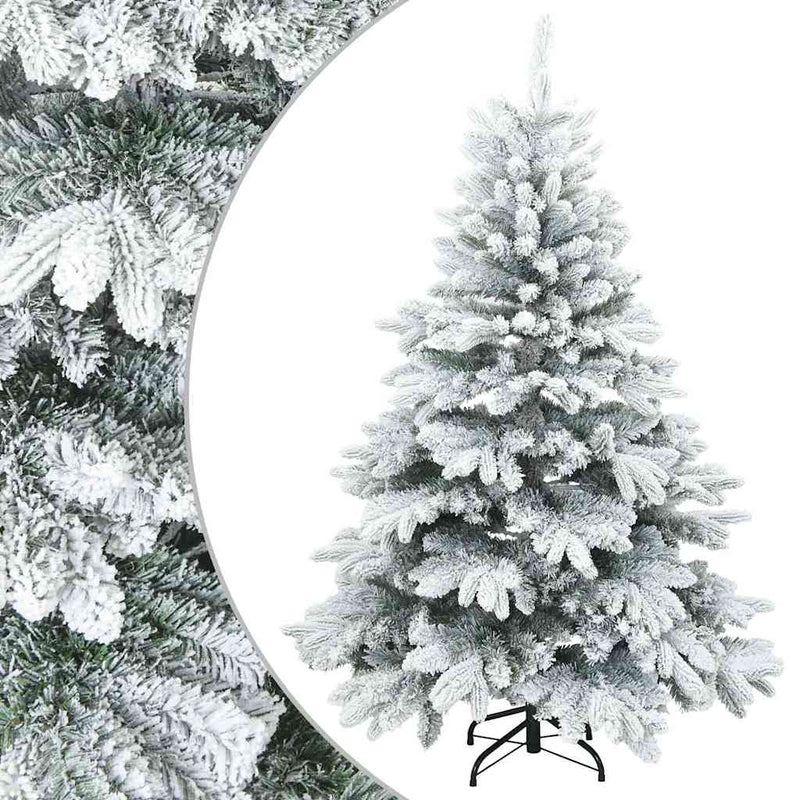 Load image into Gallery viewer, Vidaxl kunst kerstboom met geveerde takken, sneeuw bedekt wit 150 cm
