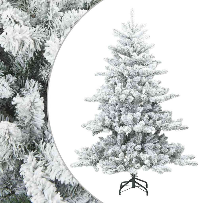 Load image into Gallery viewer, Vidaxl kunst kerstboom met geveerde takken, sneeuw bedekt wit 150 cm

