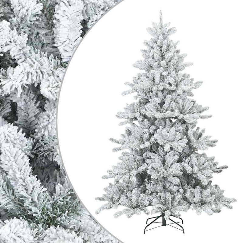 Load image into Gallery viewer, Vidaxl kunst kerstboom met geveerde takken, sneeuw bedekt wit 180 cm
