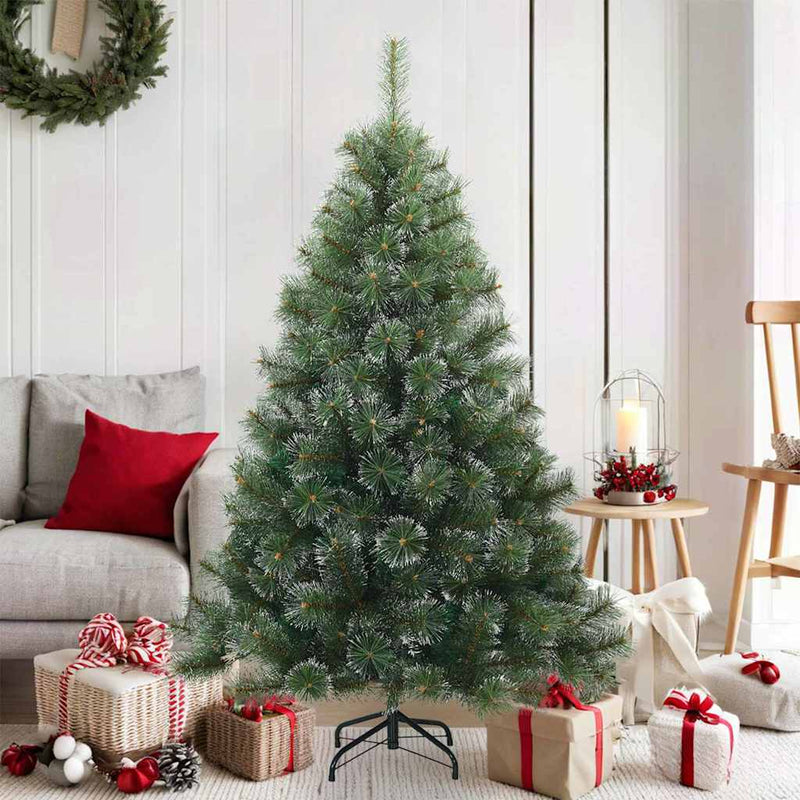 Load image into Gallery viewer, Vidaxl kunst kerstboom met geveerde takken, sneeuw bedekt groen 150 cm
