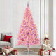 Vidaxl kunstmatig voorverlicht kerstboom met 300 led roze 240 cm pvc