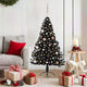 Vidaxl kunstmatig voorverlicht kerstboom met 150 led zwart 150 cm pvc