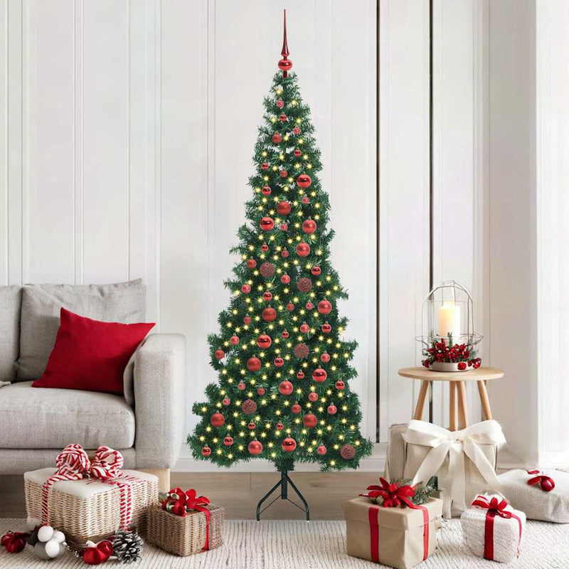 Load image into Gallery viewer, Vidaxl hoek kunstkerstboom met 300 led groen 180 cm pvc en metaal
