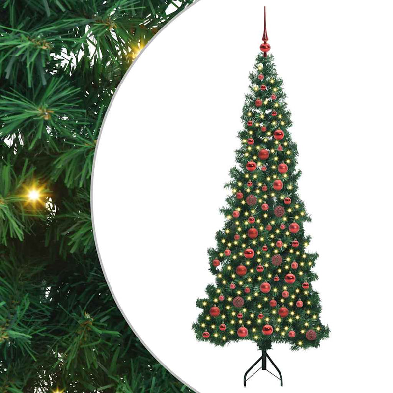 Load image into Gallery viewer, Vidaxl hoek kunstkerstboom met 300 led groen 180 cm pvc en metaal
