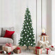 Vidaxl hoek kunstkerstboom met 300 led groen 180 cm pvc en metaal