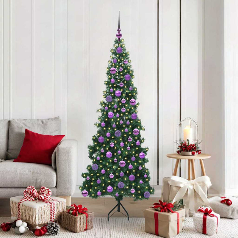 Load image into Gallery viewer, Vidaxl hoek kunstkerstboom met 300 led groen 180 cm pvc en metaal

