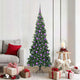 Vidaxl hoek kunstkerstboom met 300 led groen 180 cm pvc en metaal