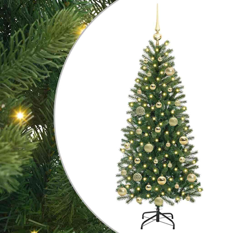 Load image into Gallery viewer, Vidaxl kunstkerstboom met 150 led met standaard groen 120 cm pe en pvc
