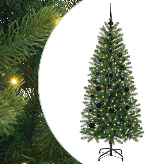 Vidaxl kunstkerstboom met 150 led met standaard groen 150 cm pe en pvc