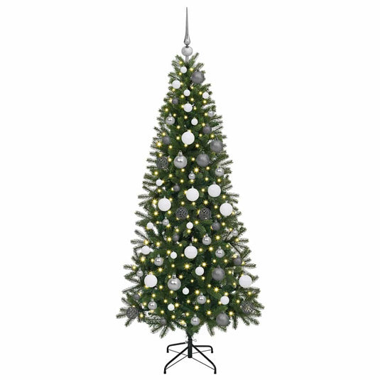 Vidaxl kunstkerstboom met 300 led met standaard groen 180 cm pe en pvc