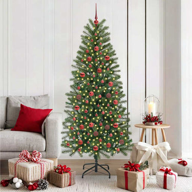 Vidaxl kunstkerstboom met 300 led met standaard groen 180 cm pe en pvc