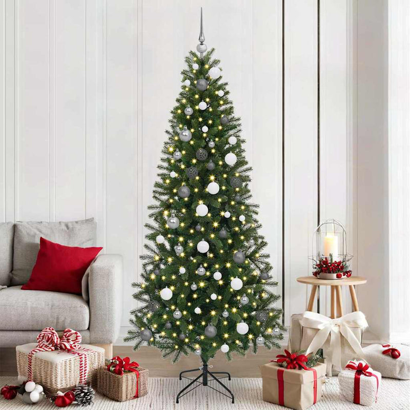 Load image into Gallery viewer, Vidaxl kunstkerstboom met 300 led met standaard groen 210 cm pe en pvc
