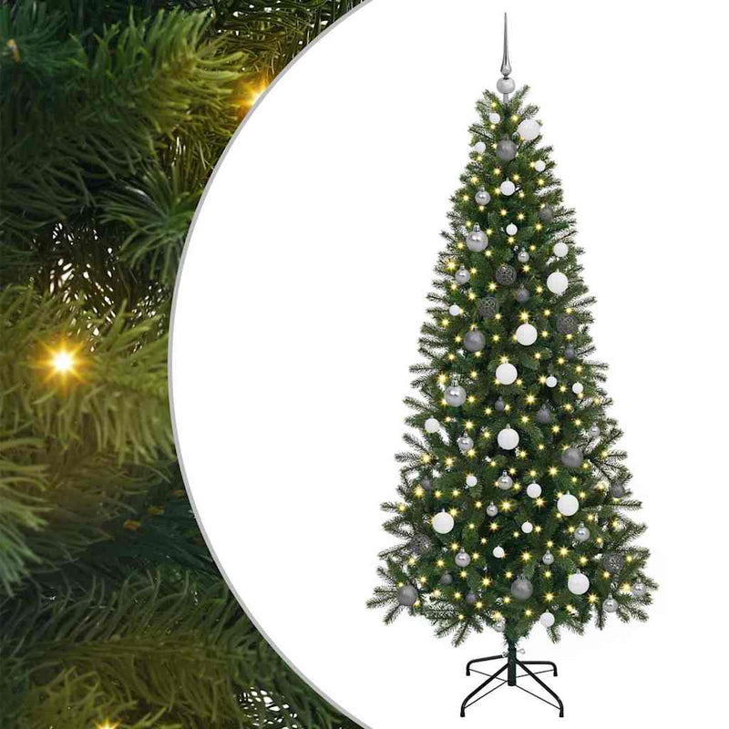Load image into Gallery viewer, Vidaxl kunstkerstboom met 300 led met standaard groen 210 cm pe en pvc

