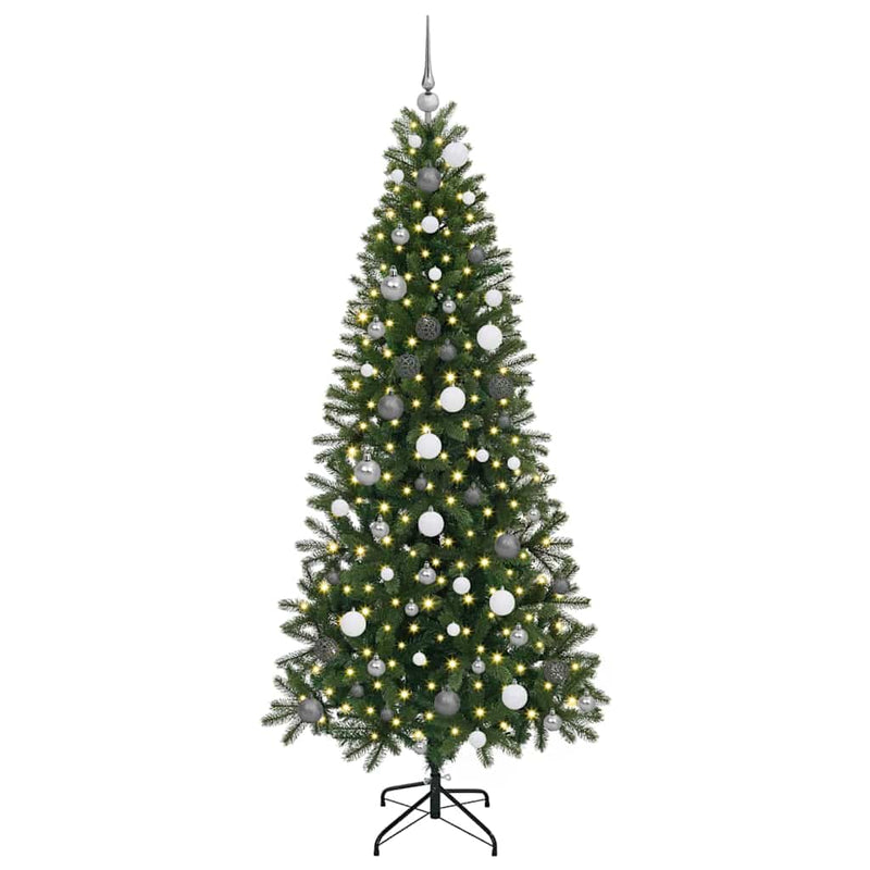 Load image into Gallery viewer, Vidaxl kunstkerstboom met 300 led met standaard groen 210 cm pe en pvc
