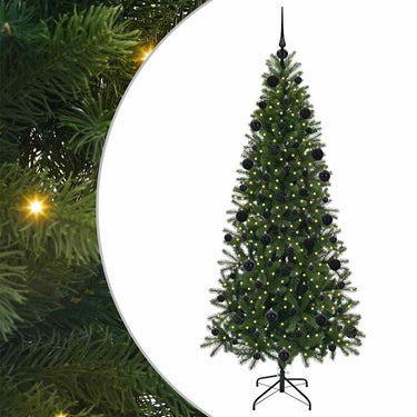 Vidaxl kunstkerstboom met 300 led met standaard groen 210 cm pe en pvc