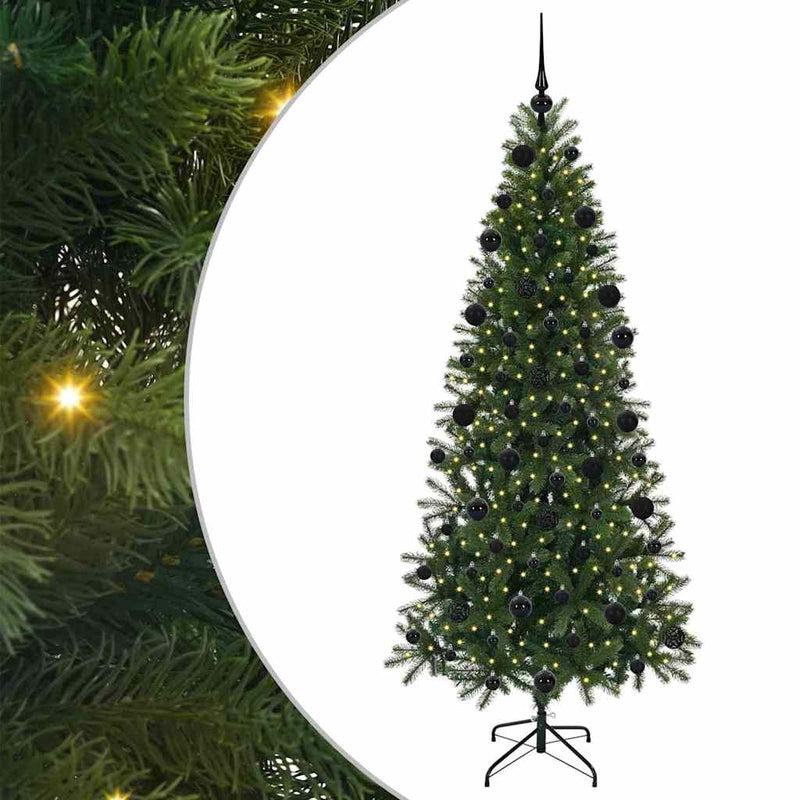 Load image into Gallery viewer, Vidaxl kunstkerstboom met 300 led met standaard groen 210 cm pe en pvc
