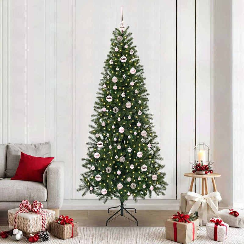 Load image into Gallery viewer, Vidaxl kunstkerstboom met 300 led met standaard groen 210 cm pe en pvc
