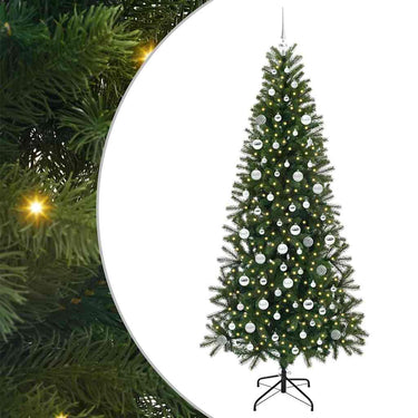 Vidaxl kunstkerstboom met 300 led met standaard groen 210 cm pe en pvc