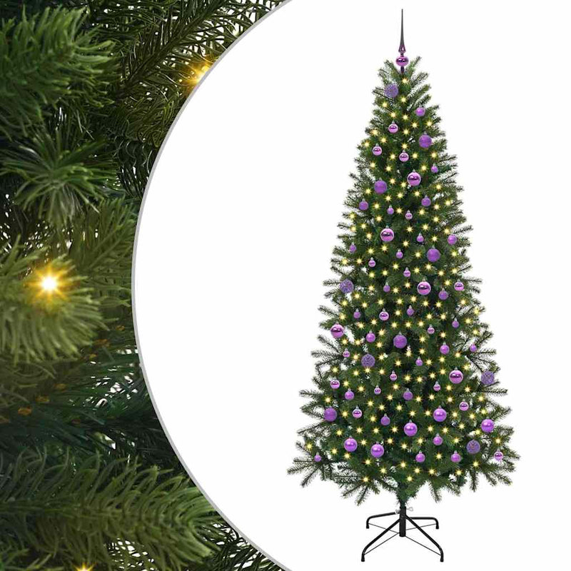 Load image into Gallery viewer, Vidaxl kunstkerstboom met 300 led met standaard groen 210 cm pe en pvc
