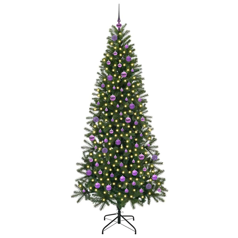 Load image into Gallery viewer, Vidaxl kunstkerstboom met 300 led met standaard groen 210 cm pe en pvc
