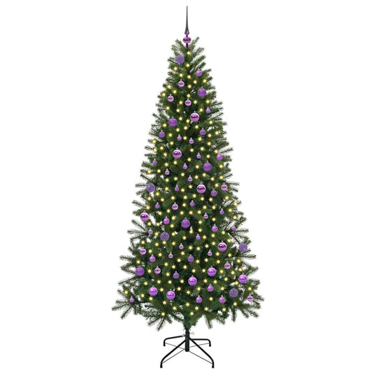 Vidaxl kunstkerstboom met 300 led met standaard groen 210 cm pe en pvc