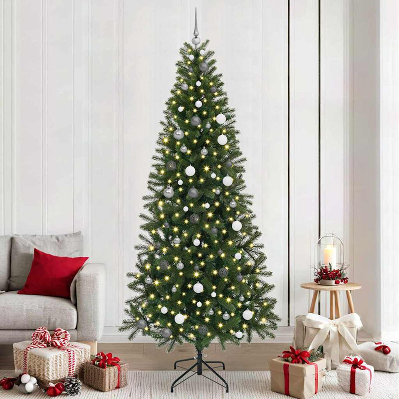 Load image into Gallery viewer, Vidaxl kunstkerstboom met 300 led met standaard groen 240 cm pe en pvc
