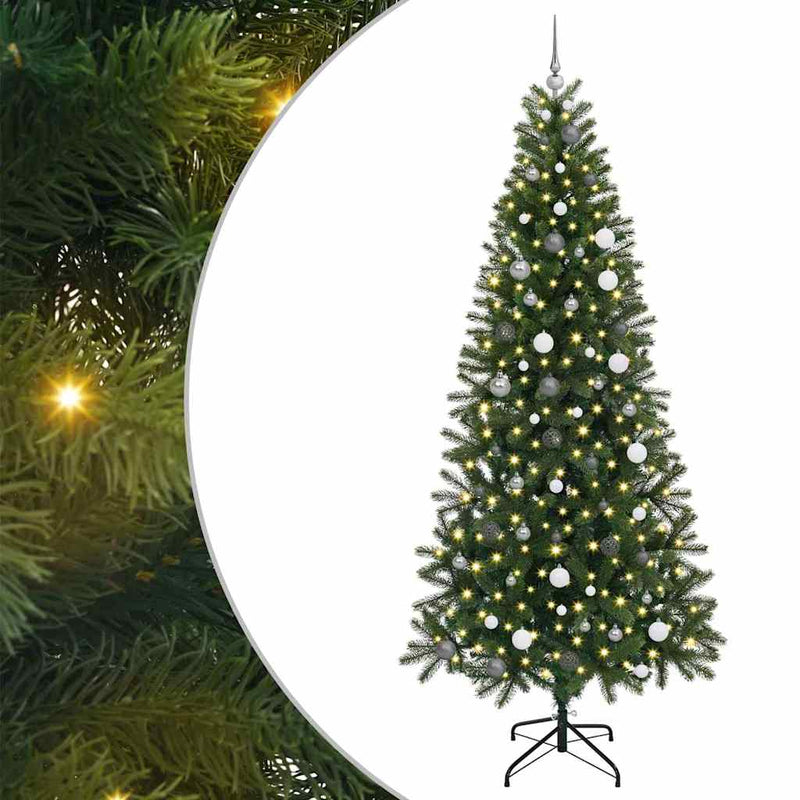 Load image into Gallery viewer, Vidaxl kunstkerstboom met 300 led met standaard groen 240 cm pe en pvc
