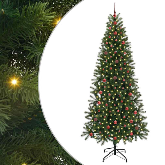 Vidaxl kunstkerstboom met 300 led met standaard groen 240 cm pe en pvc