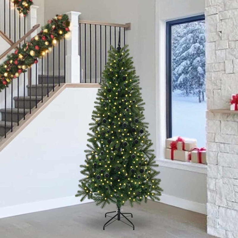 Load image into Gallery viewer, Vidaxl kunstkerstboom met 300 led met standaard groen 240 cm pe en pvc
