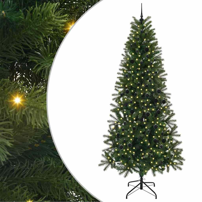 Load image into Gallery viewer, Vidaxl kunstkerstboom met 300 led met standaard groen 240 cm pe en pvc
