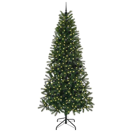 Vidaxl kunstkerstboom met 300 led met standaard groen 240 cm pe en pvc