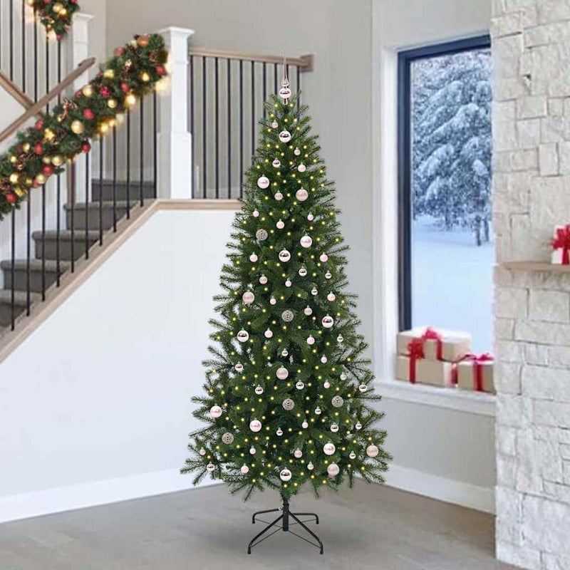 Load image into Gallery viewer, Vidaxl kunstkerstboom met 300 led met standaard groen 240 cm pe en pvc

