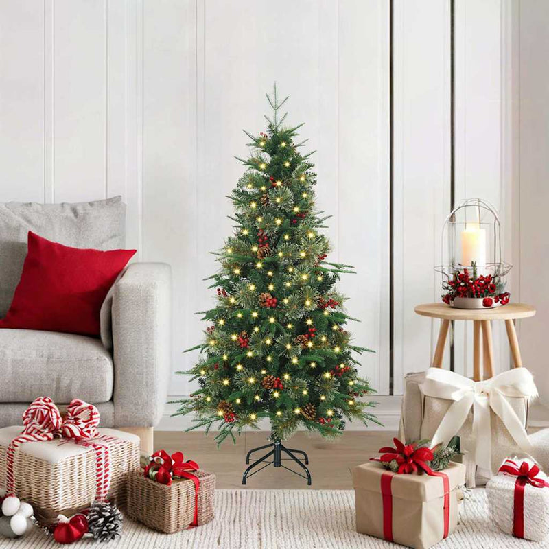 Load image into Gallery viewer, Vidaxl kunstmatige inklapbare kerstboom groen 120 cm pe en pvc
